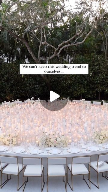 PartySlate.com on Instagram: "Forget the stress of seating charts and put everyone together. Grand tables, like the one from this backyard wedding in Coral Gables, bring wedding designs (and guests) full circle. Get ready to see more candle-covered tablescapes — on a much larger scale — throughout 2024. 🕯️

Ready to start planning? Find this vendor team, and more wedding vendors near you, in PartySlate.com’s curated directory. Link in bio.

🗒️ planner: @biancabinc
💐 design & production: @cerkacreative
💡 lighting: @fusionlightingproductions
🍽️ caterer: @thierryisambert
🤳 content creation: @smartistland
🎶 entertainment: @aragonartists; @elementmusicnyc
📸 photographer: @erikadelgadophoto
📷 décor photographer: @medialandnyc
✨ rentals: @nuagedesignsinc; @chromeeventfurnishing; @differe Candle Seating Chart Wedding, Circle Table Centerpiece Wedding, Circle Table, Candle Cover, Table Inspiration, Coral Gables, Candle Styling, Wedding Table Centerpieces, Wedding Candles