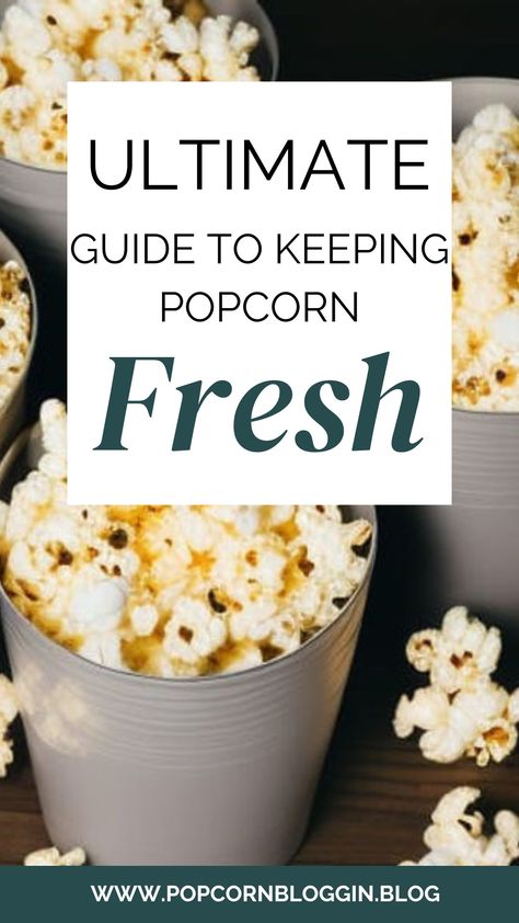 popcorn container fresh crunchy Make Ahead Popcorn Recipes, Popcorn Storage Ideas, How To Keep Popcorn Fresh, How To Package Popcorn To Sell, Popcorn Shop Ideas, Gourmet Popcorn Packaging, Popcorn Bar Containers, Popcorn Display Ideas, Popcorn Store