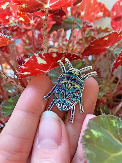 Picasso Bug, Bug Gifts, Jacket Pins, Enamel Badges, Enamel Pin Badge, The Badge, Hard Enamel Pin, Silver Enamel, Lucky Charm