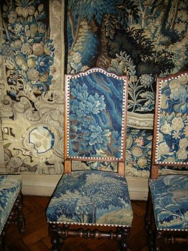 Paint Medieval Needlepoint, Tapestry Headboard, Antique Tapestry, Tapestry Decor, Large Tapestries, Love Chair, French Chairs, Fragrance Collection, Take A Seat