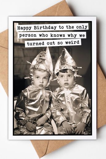 PRICES MAY VARY. This super funny birthday card is perfect for a sister birthday card, sister birthday gift ideas, mom birthday card, birthday gifts for mom, dad birthday gift, mom birthday gifts, birthday gifts for sister, birthday card for mom, birthday gifts for dad, gifts for mom birthday or a birthday card for brother. Includes large 5x7 inch folded happy birthday card (blank inside) with a trendy kraft envelope for a complete and stylish gift-giving experience. Looking for birthday cards f Funny Bday Wishes For Best Friend, Happy Birthday Sister Wishes, Card For Mom Birthday, Gift Ideas Mom Birthday, Brother Birthday Gifts, Birthday Card Brother, Sister Birthday Card Funny, Birthday Card Mom, Gifts For Sister Birthday