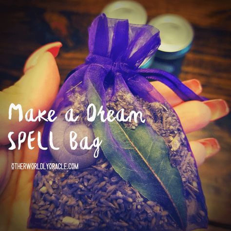 Dream Spell: Increase Psychic Dreams With This SIMPLE Spell Bag Dream Bags Witchcraft, Spell Bags Diy, Dream Spell Jar, Dream Magick, Spell Bags, Spiritual Education, Dream Spell, Witchcraft Diy, Psychic Dreams