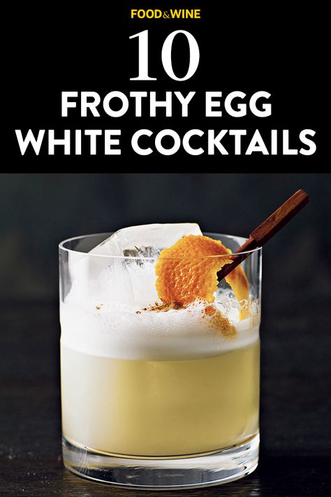 Drink With Egg White, Egg Foam Cocktail, Mocktail With Egg White, Amaretto Sour With Egg White, Egg White Drink Recipe, Gin Egg White Cocktail, Egg White Martini, Drinks With Egg Whites, Egg White Drinks