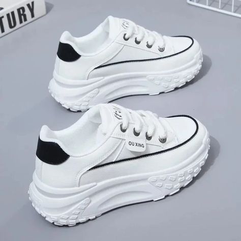 Just found this amazing item on AliExpress. Check it out! $16.19 | The New Retro Women Shoes Spring Platform Shoes Casual Sneakers Versatile Fashion Designer Shoes High Quality  Women Sneakers Platform Shoes Casual, Red High Tops, White High Tops, Shoes Spring, White Sneakers Women, New Retro, Black High Tops, Men Loafers, Breathable Sneakers