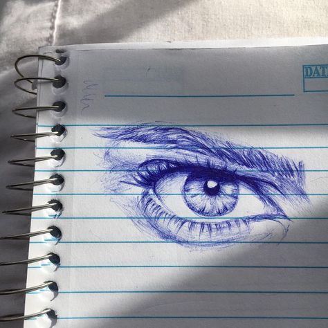 Eye Drawing Ballpoint Pen, Ballpoint Pen Eye Drawing, Eye Drawing With Pen, Quick Pen Sketches, Eye Pen Drawing, Pen Eye Drawing, Big Pen, Eye Study, Human Sketch