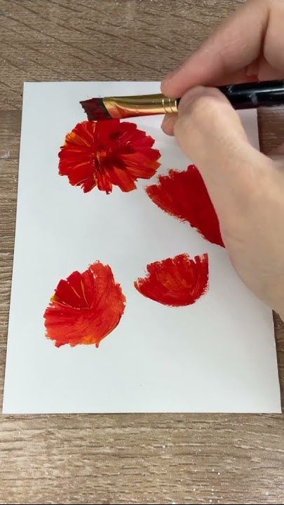 Poppy Painting Tutorial, Acrylic Poppy Painting, Poppy Flower Painting Acrylics, Red Poppies Painting Acrylics, Red Poppy Flower Painting, Poppy Flower Painting, The Emperor's New Groove, Emperors New Groove, Acrylic Painting Flowers