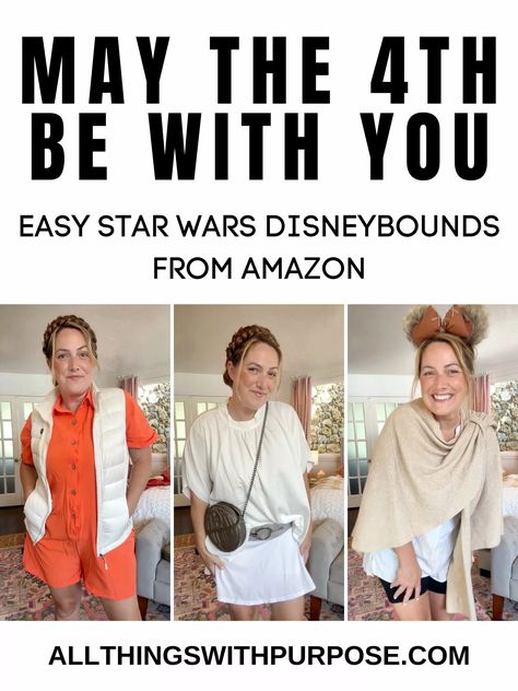 Star Wars Spirit Day Outfit, Easy Star Wars Costumes Women, Star Wars Inspired Outfit, Star Wars Nite Outfits, Star Wars Day Outfit, Disney Bounding Princess Leia, Starwars Disney Bounding, R2d2 Disneybound, Storm Trooper Disneybound