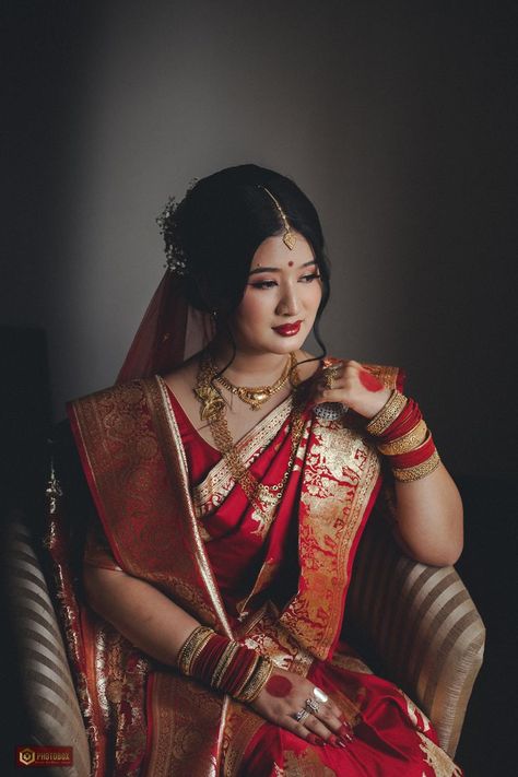 nepali traditional bride Nepali Traditional, Nepali Wedding, Bridal Sari, Traditional Bride, Model Aesthetic, Traditional Wedding, Wedding Bells, Wedding Bride, Wedding Inspo