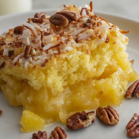 Pineapple Dump Cake Recipe - Instacart Pineapple Dump Cake Recipe, Pineapple Dump Cake, Dump Cake Recipe, Dump Cakes, Pineapple Cake, Dump Cake Recipes, Pineapple Coconut, Baked Goodies, Dump Cake