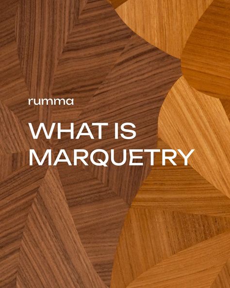 What is Marquetry? 👇 Marquetry, also known as inlay, is the art of creating patterns and pictures by hand inlaying pieces of wood, veneer, or other materials into a wooden surface. This labor of love allows for intricate designs and stunning visual effects. Throughout history, marquetry has been used to adorn furniture, walls, and floors, showcasing craftsmanship and artistry. It has been a symbol of luxury and refinement in various cultures. At Rumma, we are dedicated to keeping the art o... Modern Marquetry, Marquetry Pattern, Veneer Art, Marquetry Furniture, Creating Patterns, Visible Mending, Wood Inlay, Art And Culture, Woodworking Ideas