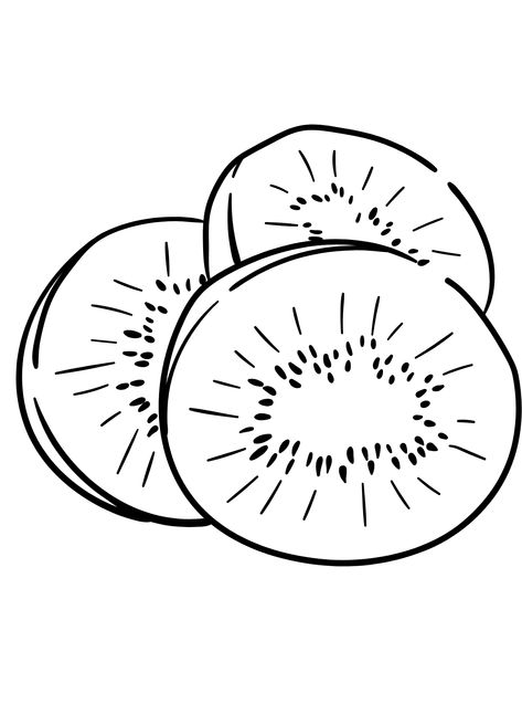 Kiwi Fruit - Lol Coloring Pages Color Coloring Pages, Fruit Coloring, Lol Coloring Pages, Lol Coloring, Fruit Coloring Pages, Fruits Drawing, Kiwi Fruit, Bullet Journaling, Mini Art