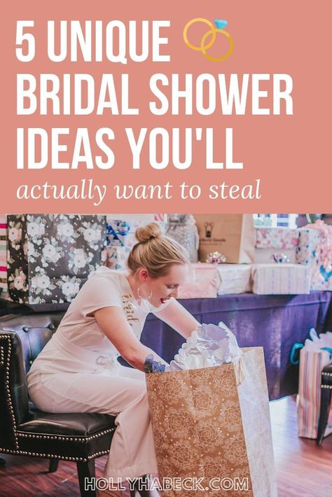 Make your day extra special with these unique bridal shower ideas! From genius themed bridal shower favors, to personalized Etsy bridal shower games, make your day one of kind by stealing these few simple tips. Bridal Shower For Daughter, Date Night Themed Bridal Shower Ideas, Bridal Shower Personal Touches, Unique Bridal Shower Decorations, Bridal Shower For 2 Brides, Intimate Bridal Shower Ideas Simple, Bridal Shower Advice Ideas, Unconventional Bridal Shower Ideas, Bridal Shower For Older Bride Ideas