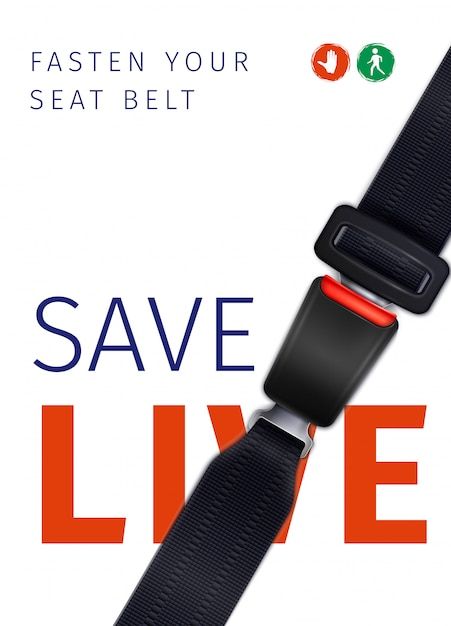 Realistic seat belt social ad poster of ... | Free Vector #Freepik #freevector #safety-belt #seat-belt #car-safety #car-protection Safe Trip, Carseat Safety, Ad Poster, Safety Posters, Social Ads, Belt Design, Safety Belt, Road Signs, Car Safety