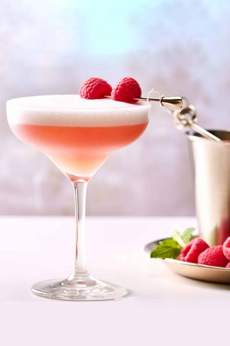 French Manhattan Cocktail, French Martini Chambord, Flirtini Cocktail, Rose Martini Recipe, 2023 Cocktails, French Martini Recipe, Rose Martini, Raspberry Martini, Sweet Martini