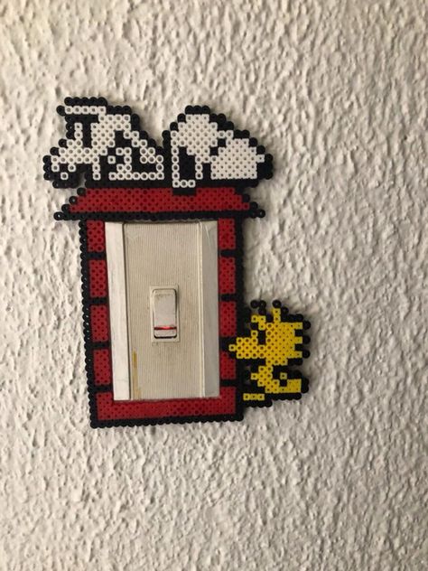 Perler Bead Patterns Light Switch Cover, Light Switch Perler Beads, Perler Beads Light Switch Frame, Perler Beads Wall Decor, Perler Wall Art, Perler Light Switch Cover, Perler Bead Light Switch Frames, Perler Bead Picture Frames, Perler Bead Door Hanger