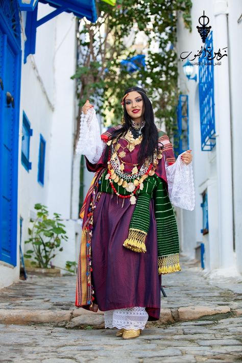 Tunisia Traditional Clothes, Tunisian Clothes, Algerian Traditional Clothing, Amazigh Traditional Clothes, Tunisia, African Clothing, Clothes