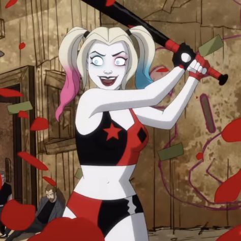 Harley Quinn Tv Show, Harley Quinn Pictures, Poison Ivy Pfp, Characters To Paint, Harry Quinn, Harley Quinn Animated Series, Harley Quinn Show, Harley Quinn X Poison Ivy, Harley Quinn Animated