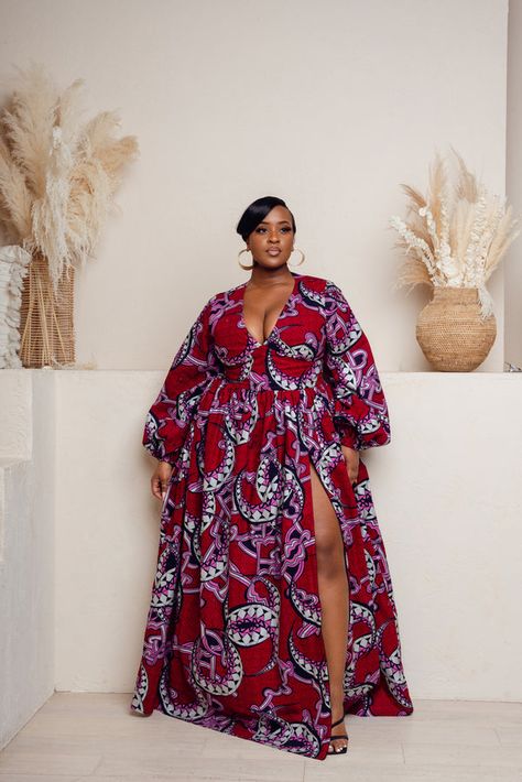 Plus Size African Fashion Ankara, African Wears, Ankara Maxi Dress, Ladies Outfits, African Party Dresses, African Prom Dresses, Ankara Fashion, African Inspired Clothing, Flare Gown