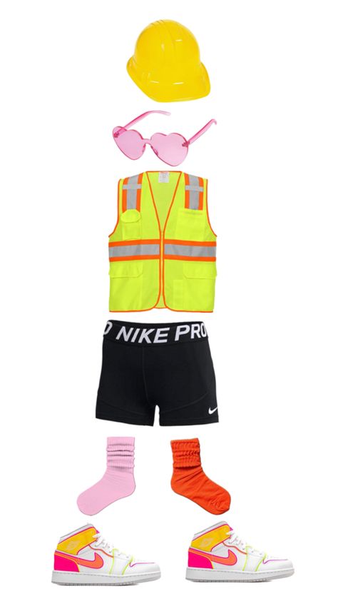 #Fyp #preppy #halloween #halloweencostume Neon Construction Worker, Preppy Halloween, Construction Worker, Halloween Costume, Halloween Costumes, Neon, Halloween