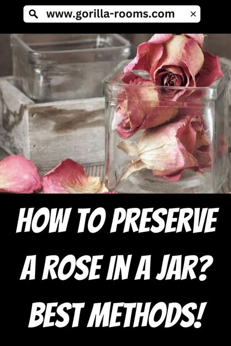 Preserve A Rose, Ways To Preserve Flowers, Flowers In A Jar, Preserve Flowers, Flowers In Jars, Preserved Roses, Rose Wreath, In A Jar, How To Preserve Flowers