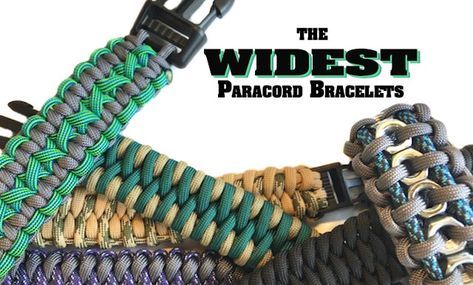 Make a statement with a wide paracord bracelet! These 8 cuff style bracelets give you tons of paracord and style. 550 Cord Bracelets, Bracelets Paracord, Paracord Bracelet Instructions, Survival List, Paracord Belt, Paracord Knife, Paracord Watch, Paracord Bracelet Patterns, Paracord Bracelet Tutorial