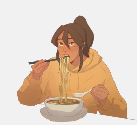 Eating Noodles, Sasha Braus, Eating Ramen, Sketch Illustration, Quick Sketch, Ramen, Noodles, Sketch, Tumblr