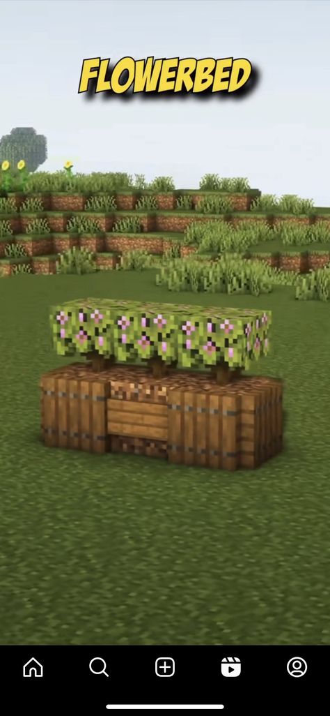 Flower Bed Minecraft, Minecraft Flower Bed, Minecraft Bedding, Minecraft Town, Minecraft Village, Minecraft House, Minecraft Stuff, Minecraft Builds, Minecraft Building