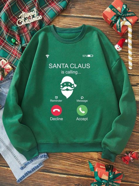 Merry Christmas Shirts, Holiday Prints, Santa Baby, Thanksgiving Shirts, Christmas Embroidery, Christmas Illustration, Long Sleeve Sweatshirt, Girl Sweatshirts, Christmas Fashion