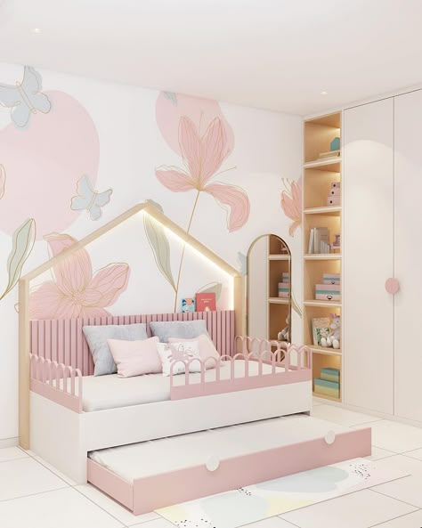 Modern Kids Room Design, Unique Bedroom Design, Amazing Bedroom Designs, Kids Room Interior Design, Diy House Renovations, Modern Kids Room, Pink Room Decor, Kids Bedroom Inspiration, Toddler Room Decor