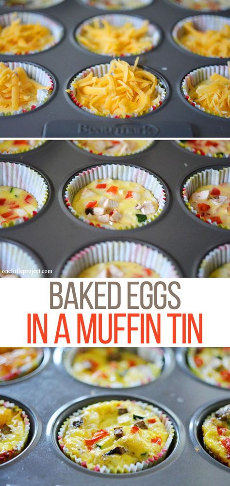 Muffin Tin Egg Cups, Egg In A Muffin Tin Recipe, Egg Muffin Tins Breakfast, Muffin Cup Eggs, Breakfast Omelette Muffins, Muffin Omelette Recipe, Eggs In A Muffin Tin Recipe, Eggs In Muffin Tins Recipes, Egg Muffin Tin Recipe