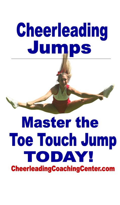 How To Get Better Toe Touches, How To Do A Toe Touch Jump, How To Get A Better Toe Touch, How To Do A Toe Touch, Toe Touches Workout, Cheer Exercises, Toe Touches Exercise, Easy Cheers, Cheer Tips