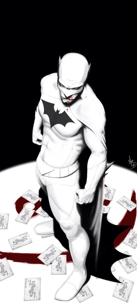 Awesome batman art White Batman, The Bat Man, Bob Kane, Batman Universe, Im Batman, Batman The Dark Knight, Batman Family, Batman Art, Comics Art