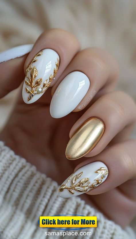 Elegant Greek Goddess Nail Art in White and Gold Greek Inspired Fashion, Opal Nails, Ancient Mythology, Nail Fashion, Greek Style, Greek Goddess, How To Do Nails, Manicure And Pedicure, Christmas Nails