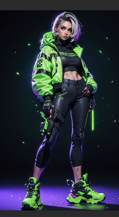 Future Funk Fashion, Funk Outfit For Women, Cyberpunk Techwear Fashion, Cyberpunk Outfits Female, Future Fashion Women, Ateez Cyberpunk, Cyberpunk Outfit Women, Purple Rave Outfit, Cyberpunk Fashion Women