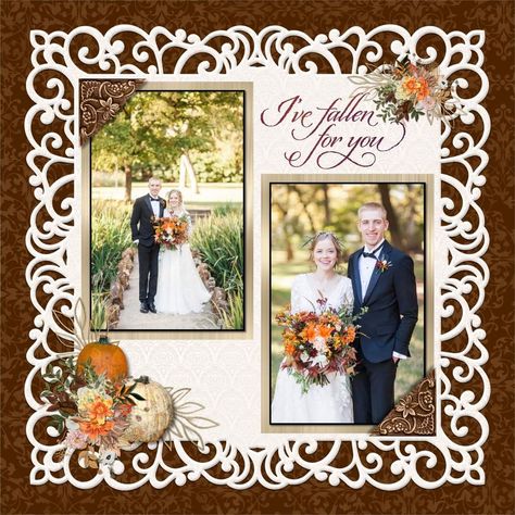 Fall Wedding Scrapbook Layouts, Wedding Layouts Scrapbooking, Wedding Scrapbook Pages Layouts Ideas, Scrapbook Wedding Layouts, Wedding Scrapbook Ideas Layout, Wedding Scrapbooking Ideas, Wedding Scrapbook Layouts, Wedding Scrapbook Ideas, Bible Scrapbooking