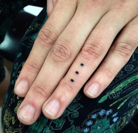 Dot Finger Tattoo, Grace Neutral, Finger Tattoo For Women, Finger Tats, Hand Poked Tattoo, Finger Tattoo, Poke Tattoo, Hand Poke, Three Dots