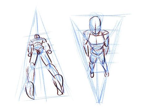 Looking Down Reference Perspective, Angle Drawing, Draw Perspective, Poses Manga, Male Figure Drawing, Perspective Drawing Lessons, Human Figure Drawing, Perspective Art, Low Angle