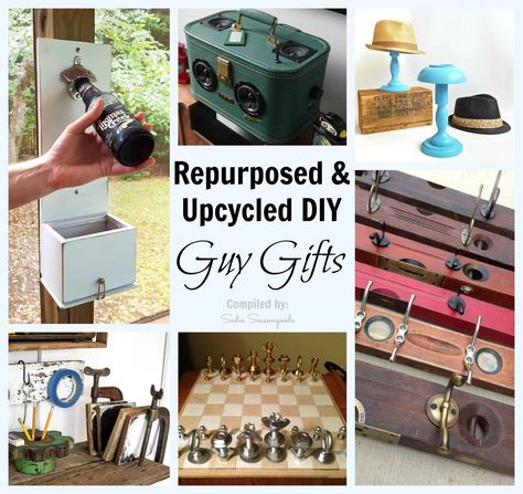 DIY / Repurposed Gift Ideas for Guys Diy Gifts For Christmas, Gift Ideas For Guys, Repurposed Projects, Diy Gifts To Make, Diy Gifts For Men, Car Accessories Diy, Gifts For Guys, Diy Easter Gifts, Handmade Gifts For Men