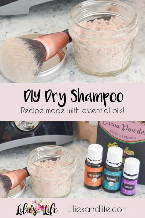 DIY Dry Shampoo Recipe | Lilies and Life - Interior Decorating | Blog | Home Decor | DIY Dry Shampoo Recipe, Shampoo Diy, Arrow Root, Essential Oil Beauty, Diy Dry Shampoo, Shampoo Recipe, Young Living Essential Oils Recipes, Diy Shampoo, Diy Essentials