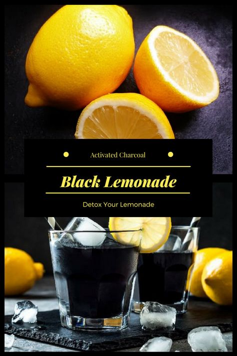 Charcoal Lemonade Recipe, Charcoal Lemonade, Vegan Detox Recipes, Charcoal Grill Recipes, Benefits Of Activated Charcoal, Detox Lemonade, Charcoal Benefits, Activated Charcoal Benefits, Cafe Drinks