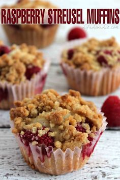 Streusel Muffins are one of my favourites but these Raspberry Streusel Muffins are absolutely amazing. They are perfect for Breakfast or even as dessert, the freshness of the raspberries puts these muffins over the top! Raspberry Streusel Muffins INGREDIENTS Muffins: 1 cup Flour 1 1/2 tsp Baking Powder 1/4 tsp Salt 1 Egg 1/2 cup … Raspberry Streusel Muffins, Food Bus, Strawberry Muffin, Raspberry Muffin Recipes, Double Chocolate Zucchini Muffins, Chocolate Zucchini Muffins, Raspberry Desserts, Streusel Muffins, Raspberry Muffins