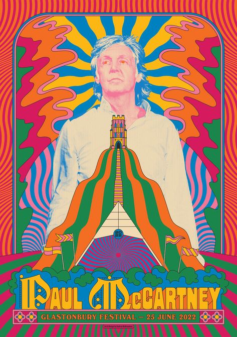 From subtle surrealism to 60s psychedelia: Andrew McGranahan on his posters for Paul McCartney Tour Posters, Art Prompts, Album Cover Art, Gig Posters, Poster Retro, Hippie Art, Paul Mccartney, Vintage Poster, Graphic Design Posters