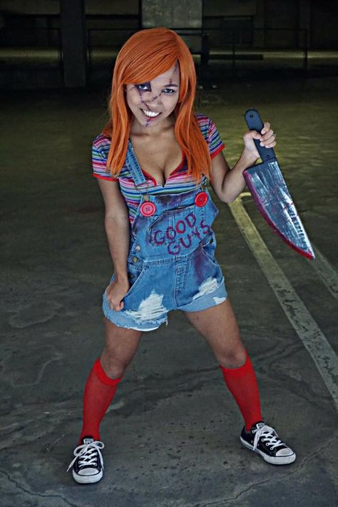 Diy Chucky Costume, Chucky Outfit, Chucky Halloween Costume, Diy Girls Costumes, Chucky Costume, Chucky Halloween, Holloween Costumes, Diy Costumes Women, Holloween Costume