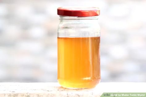 How to Make Tonic Water: 11 Steps (with Pictures) - wikiHow Tonic Syrup, French Press Coffee Maker, French Press Coffee, Citrus Fruits, Alcoholic Beverages, Tonic Water, Gatorade Bottle, Citrus Fruit, Jar Lids