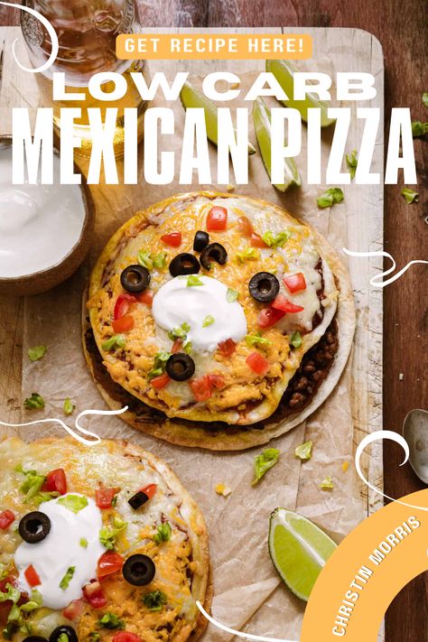 Low Carb Mexican Pizza, Mexican Keto Recipes, Keto Mexican Pizza, Low Carb Mexican, Mexican Pizza, Low Carb Tacos, Taco Pizza, Keto Recipes Dinner, Taco Bell