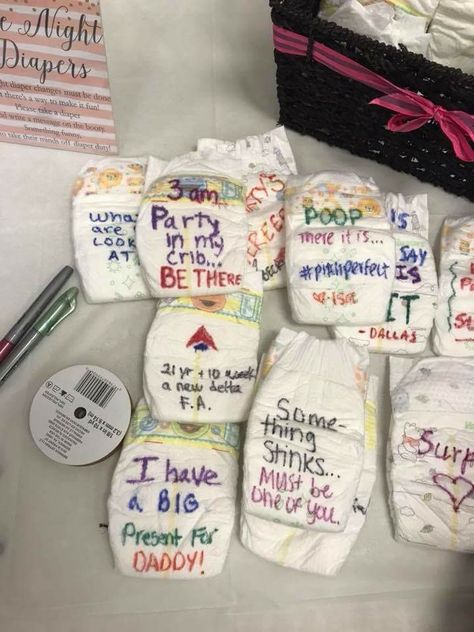 LATE NIGHT DIAPER MESSAGE Cricut Baby Shower, Diaper Party, Funny Baby Shower Games, Night Games, Creative Baby Shower, Late Night Diapers, Games For Boys, Cricut Baby, Sip And See