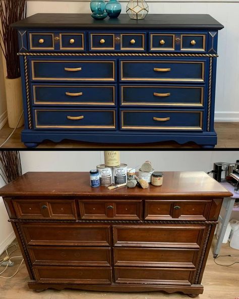 Furniture Remodeling, Revamp Furniture, Refinishing Furniture Diy, Designing Ideas, Diy Home Decor Ideas, Diy Furniture Renovation, Furniture Rehab, Dresser Makeover, Painting Furniture Diy