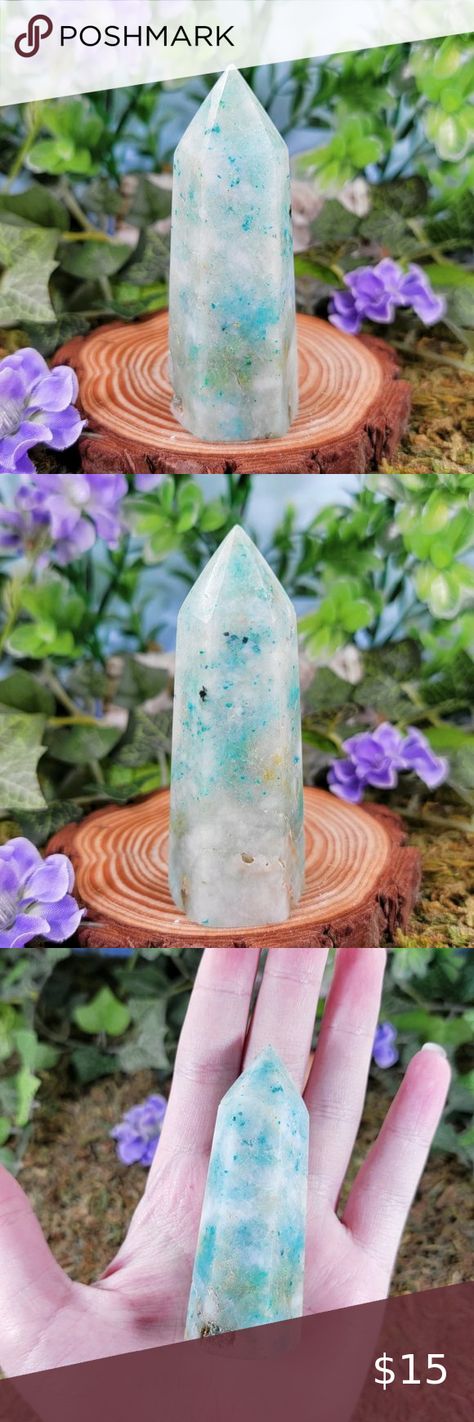 Chrysocolla Phoenix Stone Point, Tower #1 Phoenix Stone, Throat Chakra, Healing Crystals, Reiki, Phoenix, Chakra, Meditation, Tower, Healing