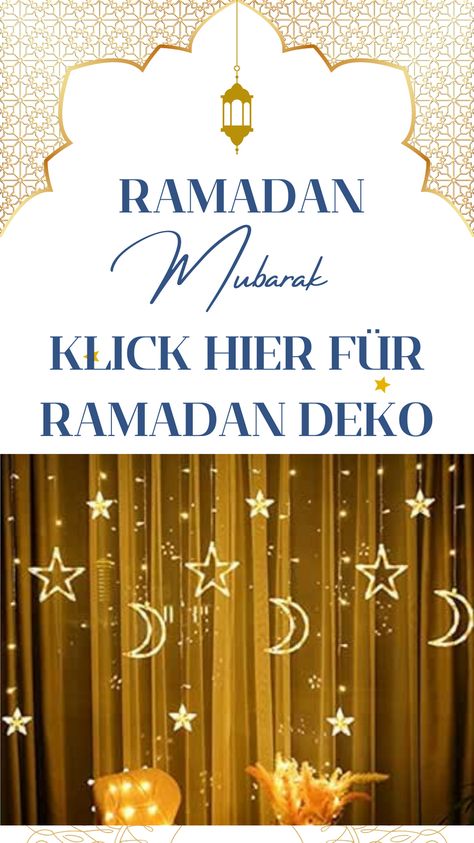 Das Aufhängen einer Ramadan Lichterkette kann eine feierliche Atmosphäre schaffen und den Ramadan zu einem besonderen und festlichen Monat machen. Ramadan, Led