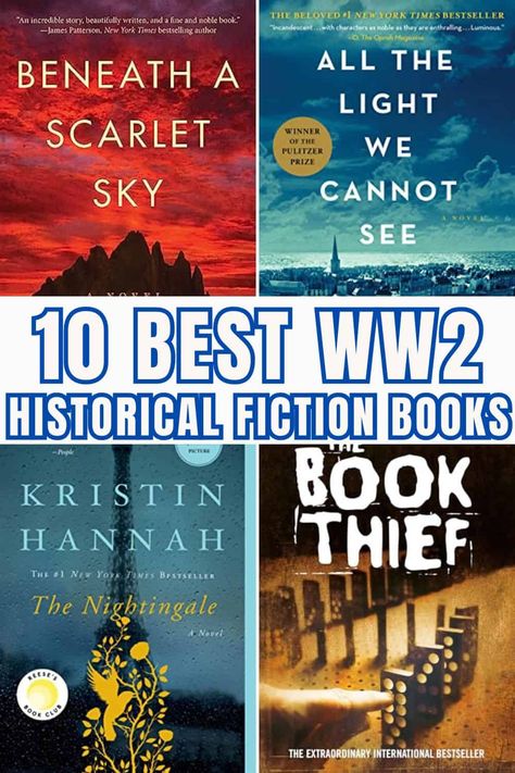 Top 10 Best WW2 Historical Fiction Books for Adults 2024 Historical Fiction Movies, Christian Historical Fiction Books, Christian Historical Fiction, Fiction Books To Read, Best Historical Fiction Books, Celebrity Books, Best Historical Fiction, Historical Fiction Novels, The Book Thief